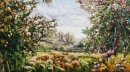 Картина «Яблуневий садочок», художник Л.О., 0 грн.