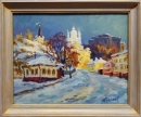 Картина «Зима на Андріївькому узвозі», художник Кутилов Ю.К., 1600 грн.