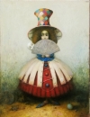 Картина «Девушка с веером», художник МалС, 0 грн.
