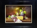 Картина «Натюрморт з сиром та виноград», художник Савюк Віктор, 3500 грн.