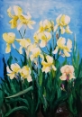 Картина «Квіти ірисів», художник Марчук Ольга, 5000 грн.