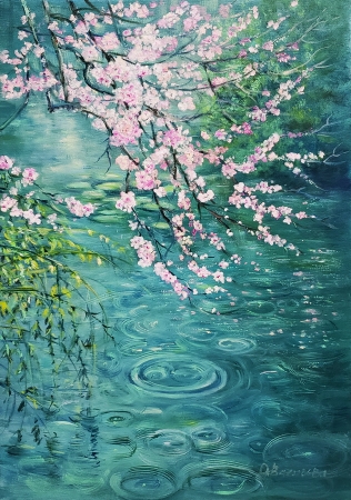Картина Весна. Сакура квітне