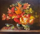 Картина «Вересневий дім. Дари осені», художник Попинова Оксана, 25000 грн.