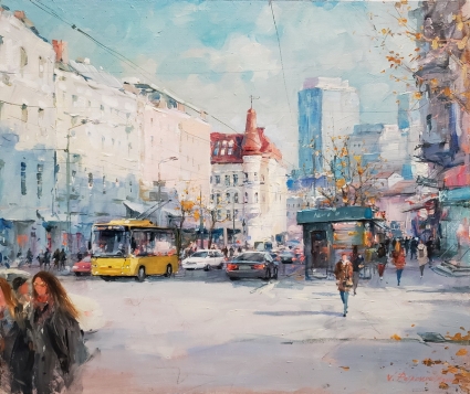 Картина Площа Льва Толстого. Київ