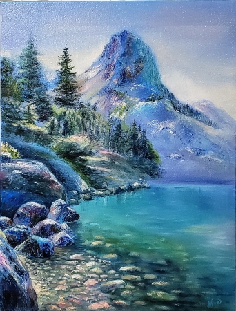 Картина Озеро в горах