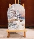 Картина «Затишний зимовий вечір», художник Масимченко Наталя, 2300 грн.